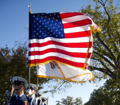 Veterans Day Honor Guard with Flag